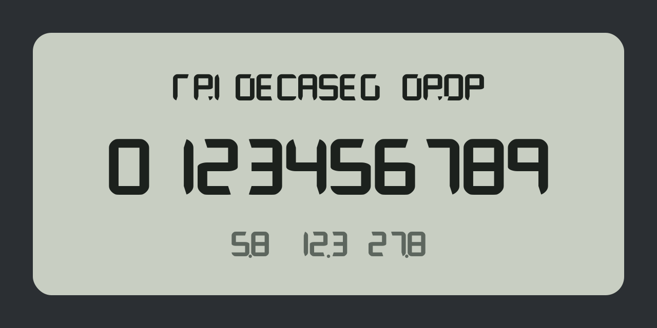 GitHub - jz5/fonts-tridecaseg-drop: A font imitating the 13-segment LCD characters of a blood glucose meter.