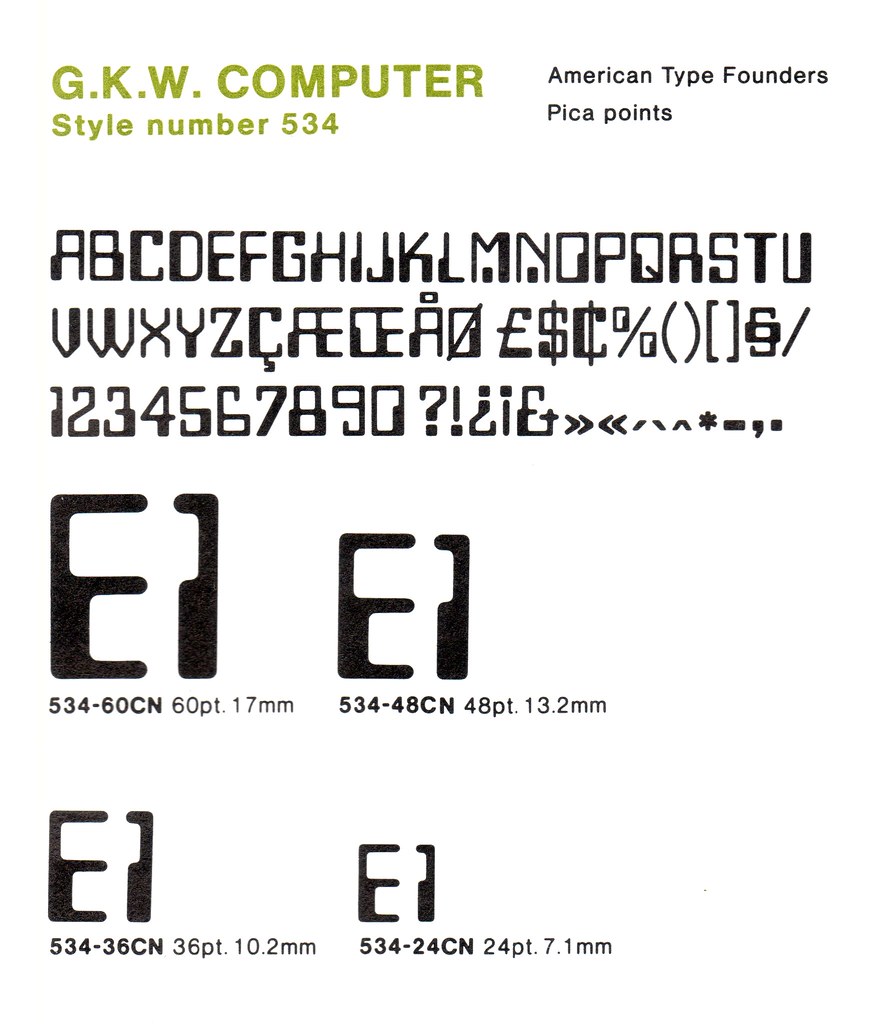 G.K.W. Computer (1976 Zipatone catalog)