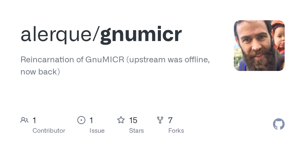 GitHub - alerque/gnumicr: Reincarnation of GnuMICR (upstream was offline, now back)